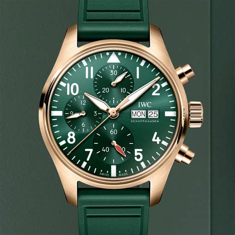 iwc pilot green|iwc pilot chronograph.